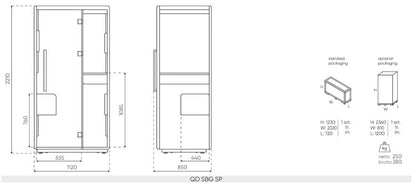 Cabina ufficio Phone booth_Cabina telefonica inosnorizzata con purificatore d&