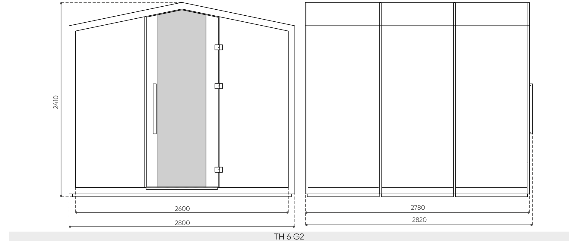 Cabina booth per sala riunione 6 persone_con sistema audio  Bluetooth e purificatore D&